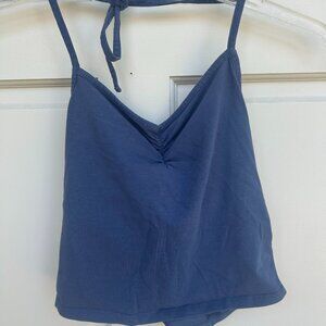COTTON ON blue halter top